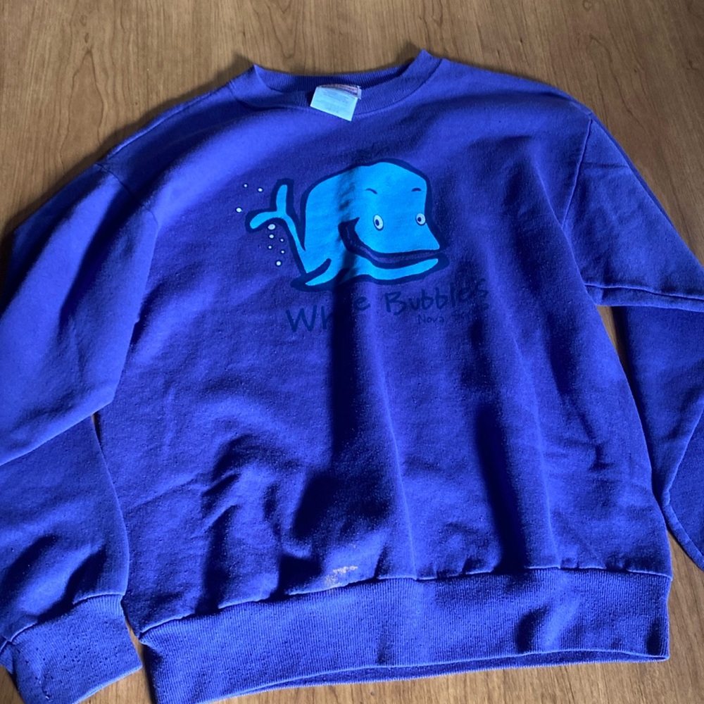 Nova Scotia whale sweatshirt purple